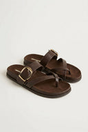 CORINA - Crossover Sandals - Brown Matte