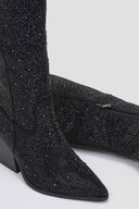 Crystal Cowboy Boots - Black Suede - thefashionproject.gr - Stephan