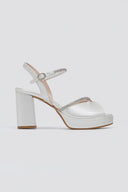 Crystal Platform Sandals TFP - Pearl Metallic - thefashionproject.gr - TFP