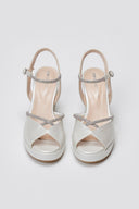 Crystal Platform Sandals TFP - Pearl Metallic - thefashionproject.gr - TFP