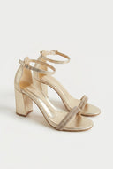 TFP - Crystal Toe Strap Sandals - Light Gold
