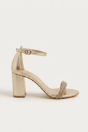 TFP - Crystal Toe Strap Sandals - Light Gold