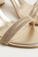 TFP - Crystal Toe Strap Sandals - Light Gold