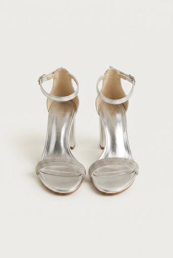 TFP - Crystal Toe Strap Sandals - Silver