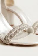 TFP - Crystal Toe Strap Sandals - White Pearl