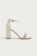 TFP - Crystal Toe Strap Sandals - White Pearl