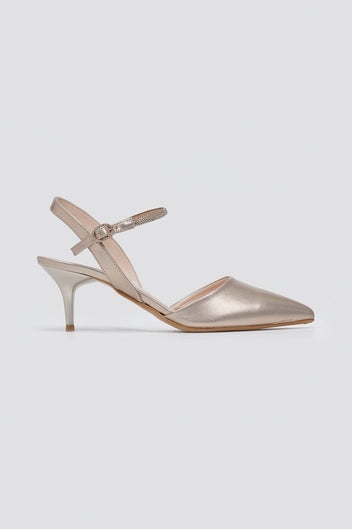 Cutout Crystal Pumps TFP - Champagne Metallic - thefashionproject.gr - TFP