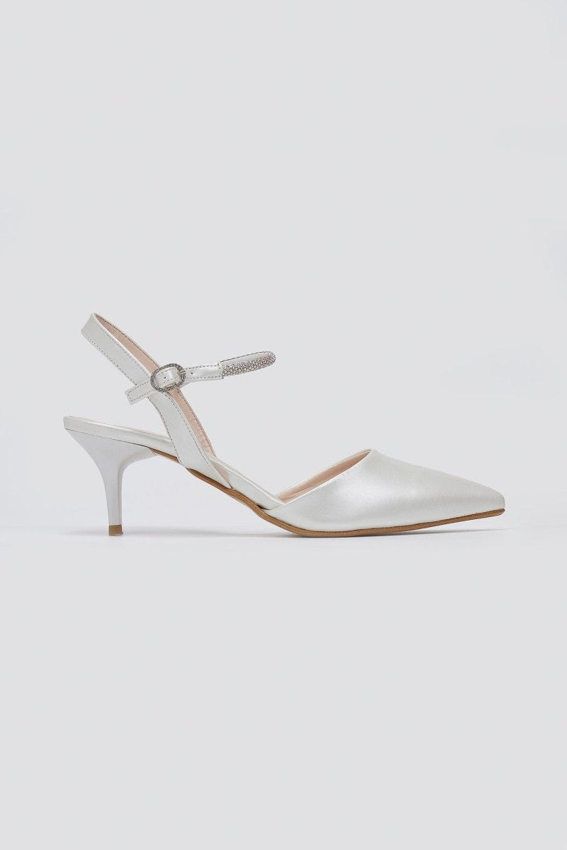 Cutout Crystal Pumps TFP - Pearl Metallic - thefashionproject.gr - TFP