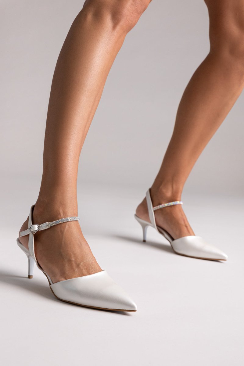 Cutout Crystal Pumps TFP - Pearl Metallic - thefashionproject.gr - TFP