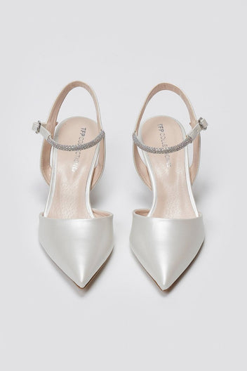 Cutout Crystal Pumps TFP - Pearl Metallic - thefashionproject.gr - TFP