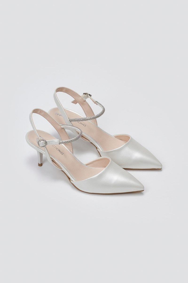 Cutout Crystal Pumps TFP - Pearl Metallic - thefashionproject.gr - TFP