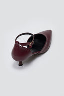Cutout Pumps TFP Kitten Heel - Bordeaux Matte - thefashionproject.gr - TFP