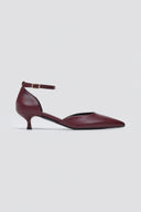 Cutout Pumps TFP Kitten Heel - Bordeaux Matte - thefashionproject.gr - TFP