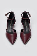 Cutout Pumps TFP Kitten Heel - Bordeaux Matte - thefashionproject.gr - TFP