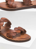 Σανδάλια δερμάτινα με πλεγμένες φάσες  Iris Sandals