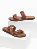 Σανδάλια δερμάτινα με πλεγμένες φάσες  Iris Sandals