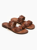Σανδάλια δερμάτινα με πλεγμένες φάσες  Iris Sandals