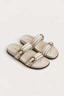 CORINA - Double Strap Sandals - Beige Matte