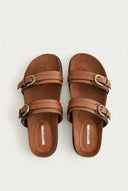 CORINA - Double Strap Sandals - Tan Matte