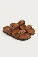 CORINA - Double Strap Sandals - Tan Matte