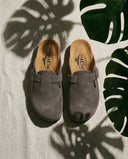 Suede Anatomical Clogs - Khaki