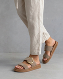 Suede Sandals - Taupe