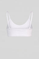 Noobass - Elasticated Hem Bustier Thin Strap - White