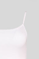 Noobass - Elasticated Hem Bustier Thin Strap - White