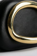 Stephan - Elegant Evening Clutch with Metal Handle - Black Matte