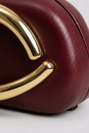 Stephan - Elegant Evening Clutch with Metal Handle - Burgundy Matte