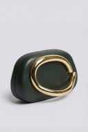 Stephan - Elegant Evening Clutch with Metal Handle - Matte Cypress Green