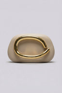 Stephan - Elegant Evening Clutch with Metal Handle - Nude