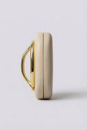 Stephan - Elegant Evening Clutch with Metal Handle - Nude