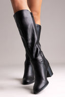 ERRYN Boots Block Heel - Black Matte - thefashionproject.gr - ERYNN