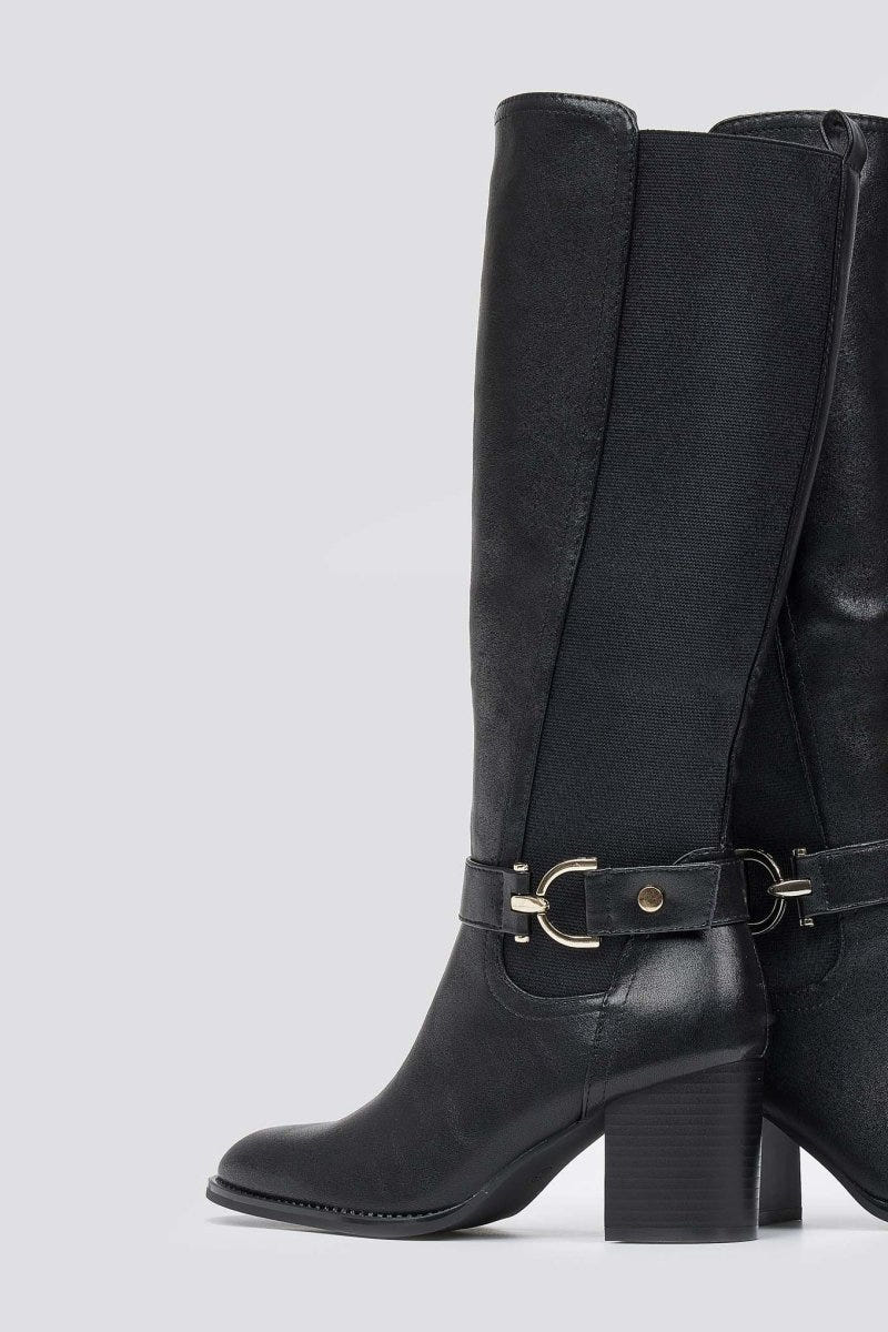 ERRYN Boots Block Heel - Black Matte - thefashionproject.gr - ERYNN