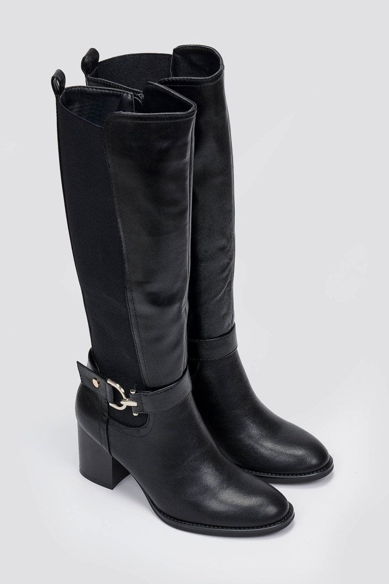 ERRYN Boots Block Heel - Black Matte - thefashionproject.gr - ERYNN