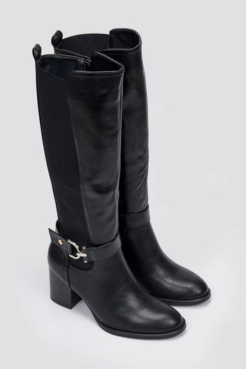 ERRYN Boots Block Heel - Black Matte - thefashionproject.gr - ERYNN
