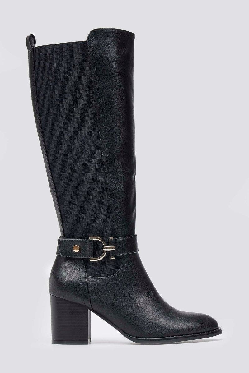 ERRYN Boots Block Heel - Black Matte - thefashionproject.gr - ERYNN
