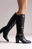 ERRYN Boots Block Heel - Black Matte - thefashionproject.gr - ERYNN