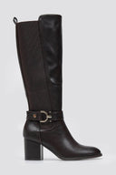ERRYN Boots Block Heel - Dark Brown Matte - thefashionproject.gr - ERYNN