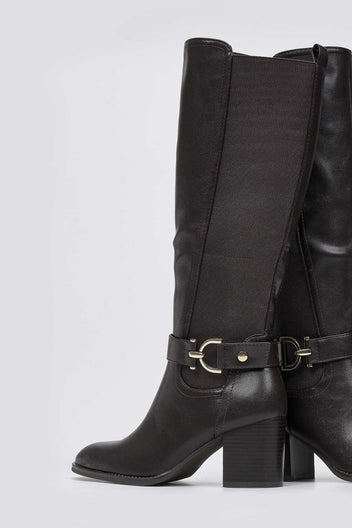 ERRYN Boots Block Heel - Dark Brown Matte - thefashionproject.gr - ERYNN