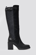 ERYNN Boots with Side Elastic and Low Block Heel - Black Matte - thefashionproject.gr - ERYNN