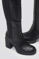 ERYNN Boots with Side Elastic and Low Block Heel - Black Matte - thefashionproject.gr - ERYNN