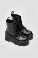 ERYNN Combat Boots with Chunky Sole - Dark Brown Matte - thefashionproject.gr - ERYNN
