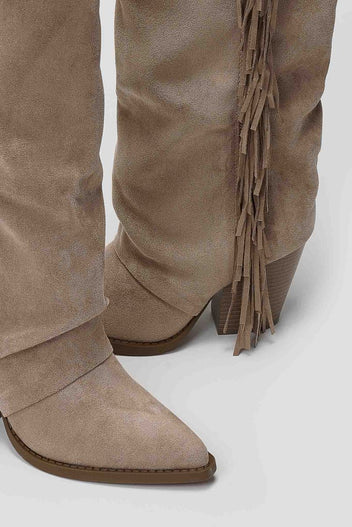 ERYNN Cowboy Boots - Beige Suede - thefashionproject.gr - ERYNN