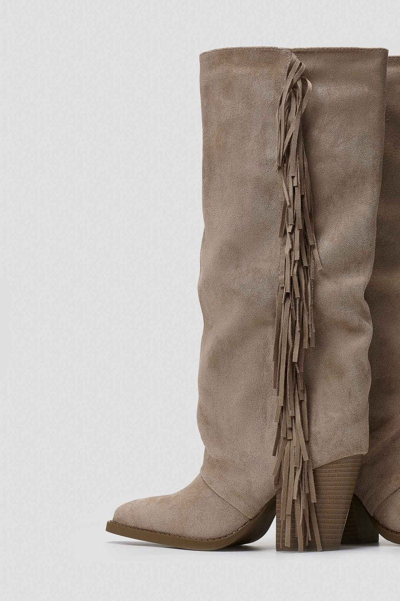 ERYNN Cowboy Boots - Beige Suede - thefashionproject.gr - ERYNN