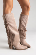 ERYNN Cowboy Boots - Beige Suede - thefashionproject.gr - ERYNN