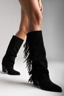 ERYNN Cowboy Boots - Black Suede - thefashionproject.gr - ERYNN