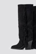 ERYNN Cowboy Boots - Black Suede - thefashionproject.gr - ERYNN