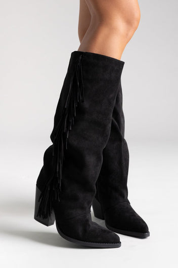 ERYNN Cowboy Boots - Black Suede - thefashionproject.gr - ERYNN